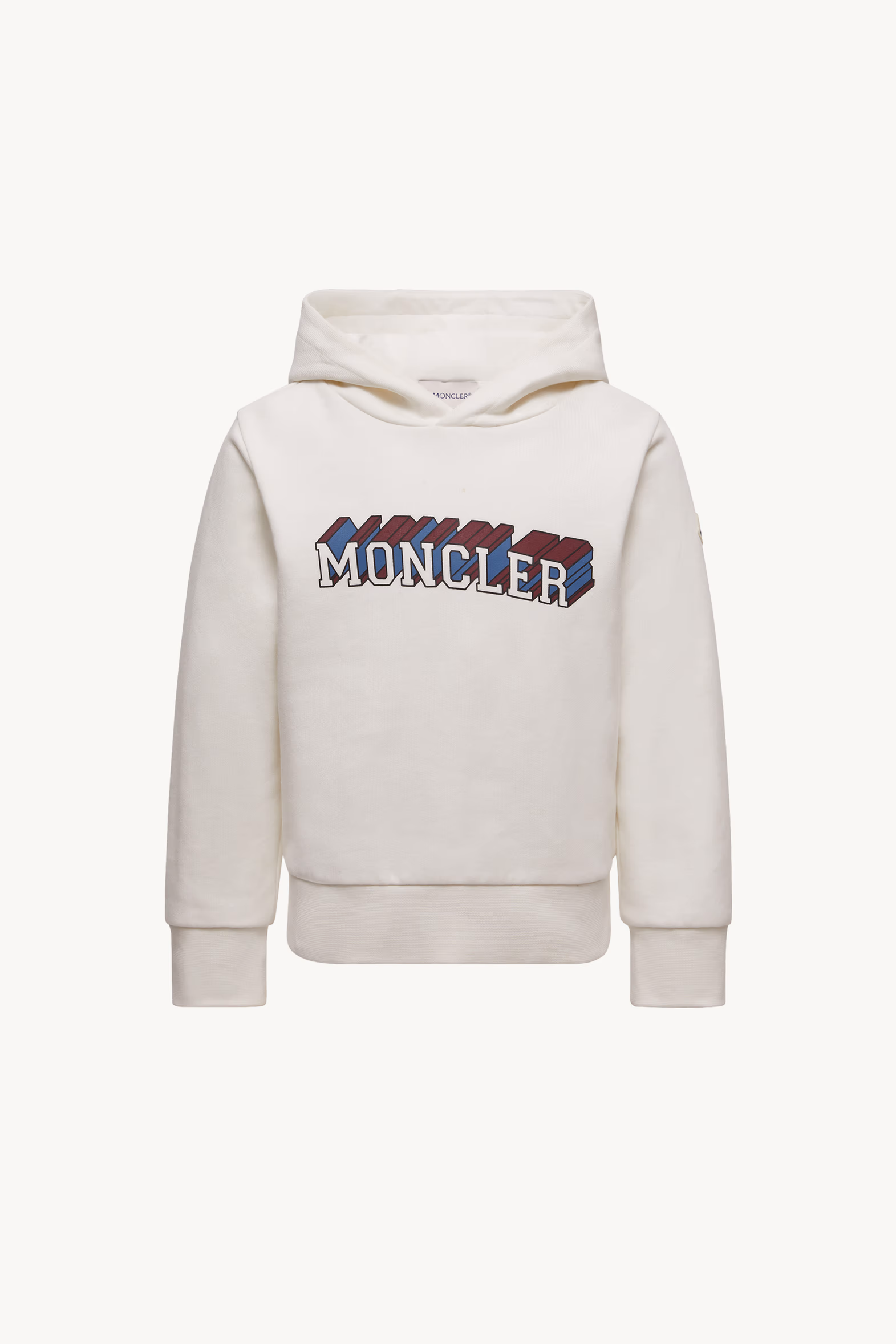 Logo Motif Cotton Hoodie Boy White Moncler 0